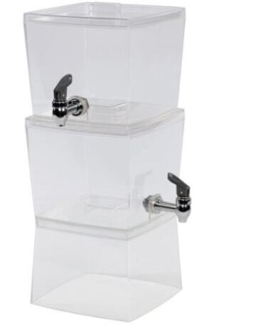 Dispenser pentru bauturi DUO MIX, 2 recipiente, 5.6Lrecipient, plastic, transparent